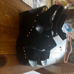 Black Strappy Platform Sandals